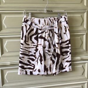 Banana Republic 0 petite animal print miniskirt